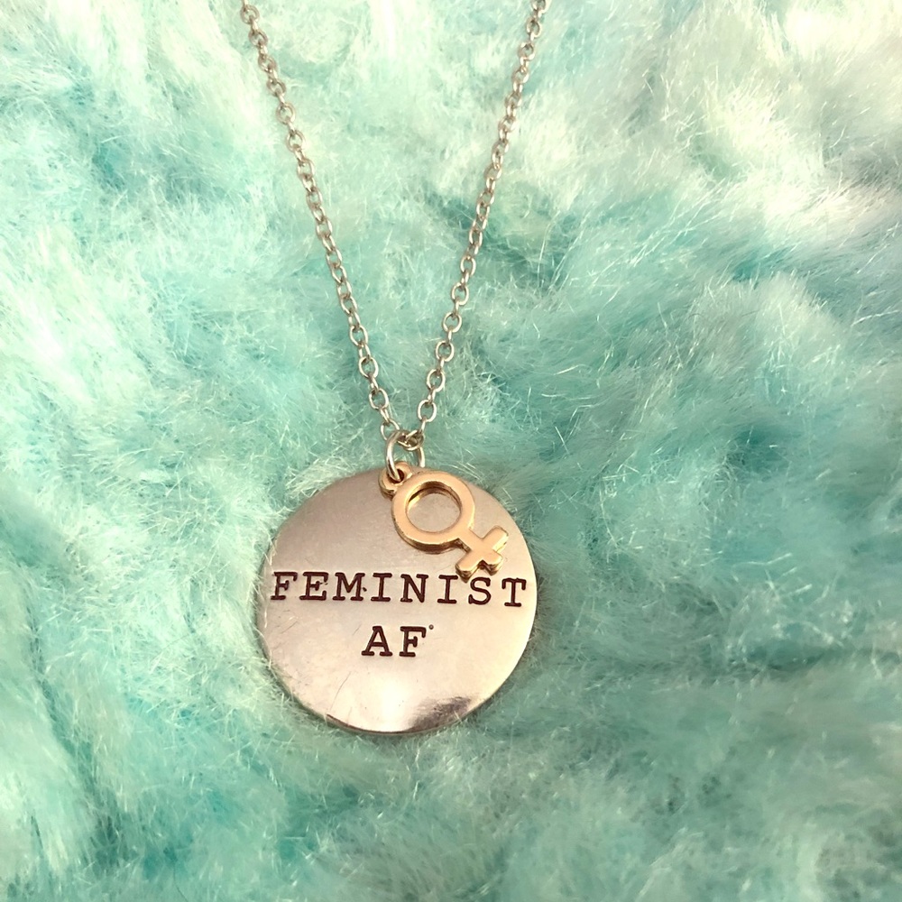Feminist AF pendant necklace